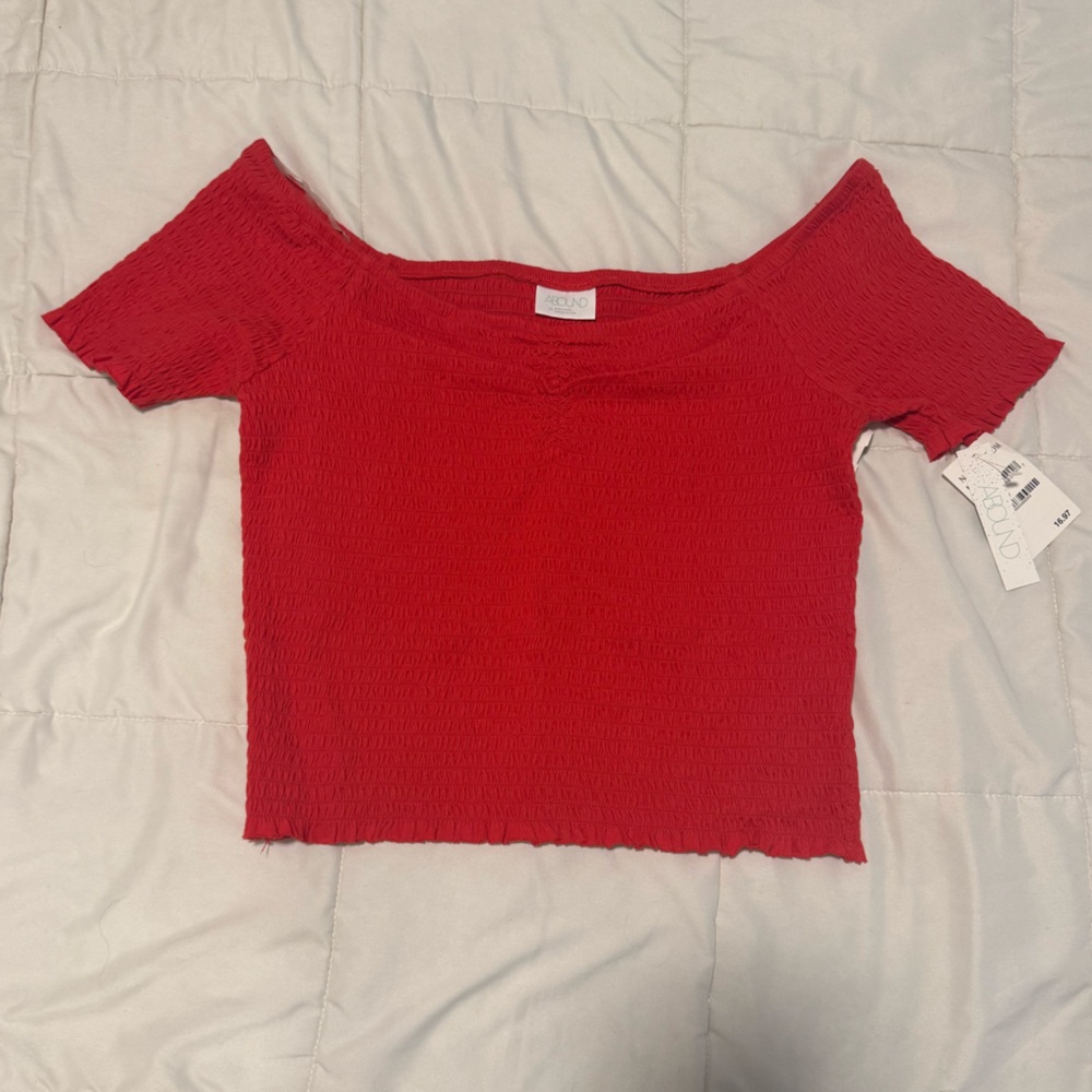 Red Smocked Top